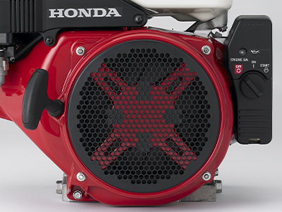 Close up of Honda engine model side view